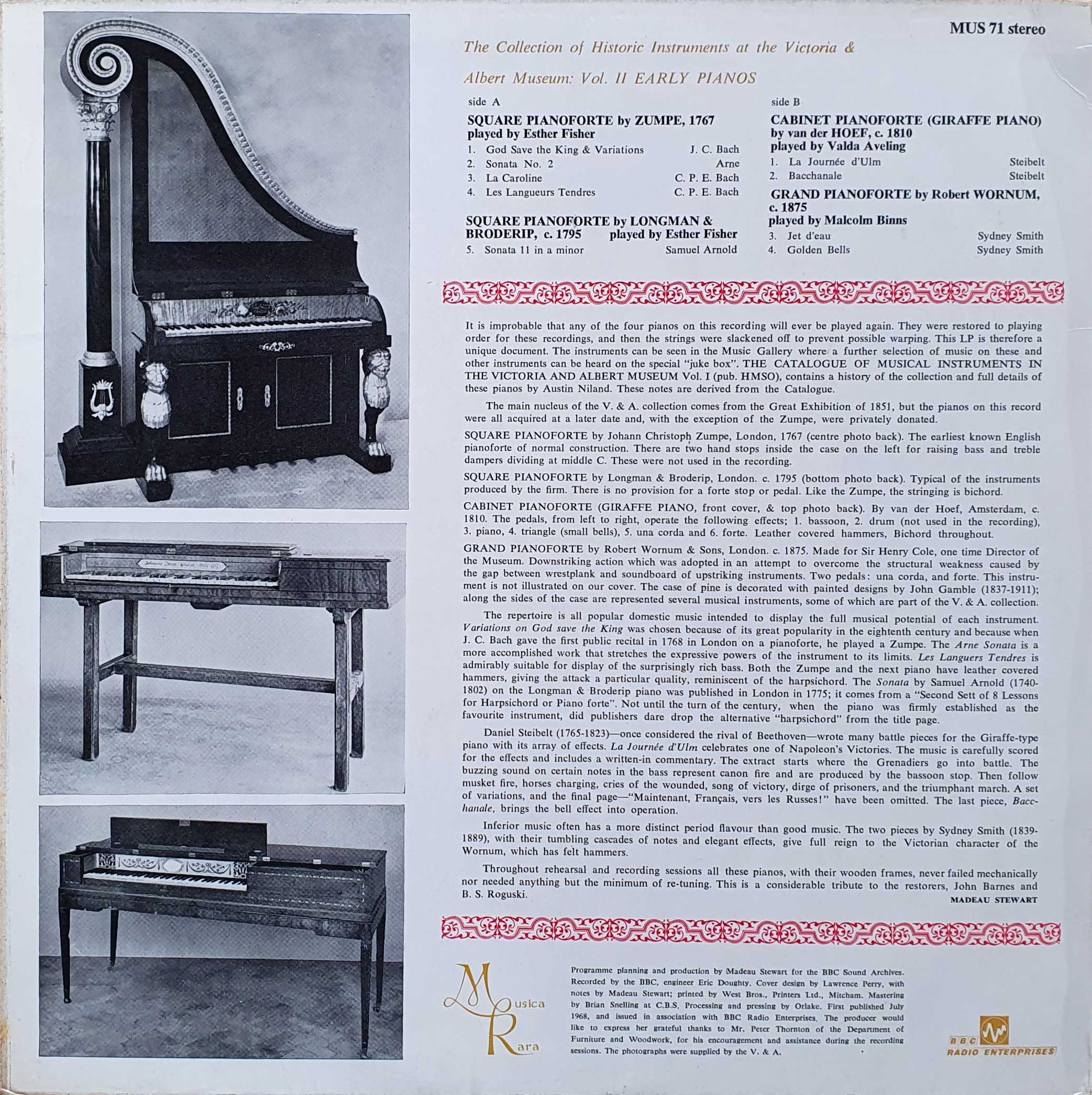 Picture of MUS 71 The V & A keyboard collection - Volume II by artist Various from the BBC records and Tapes library